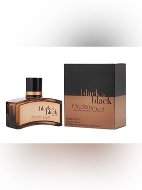 ModernOud Black Is Black Eau for Men - Amber & Black Bottle